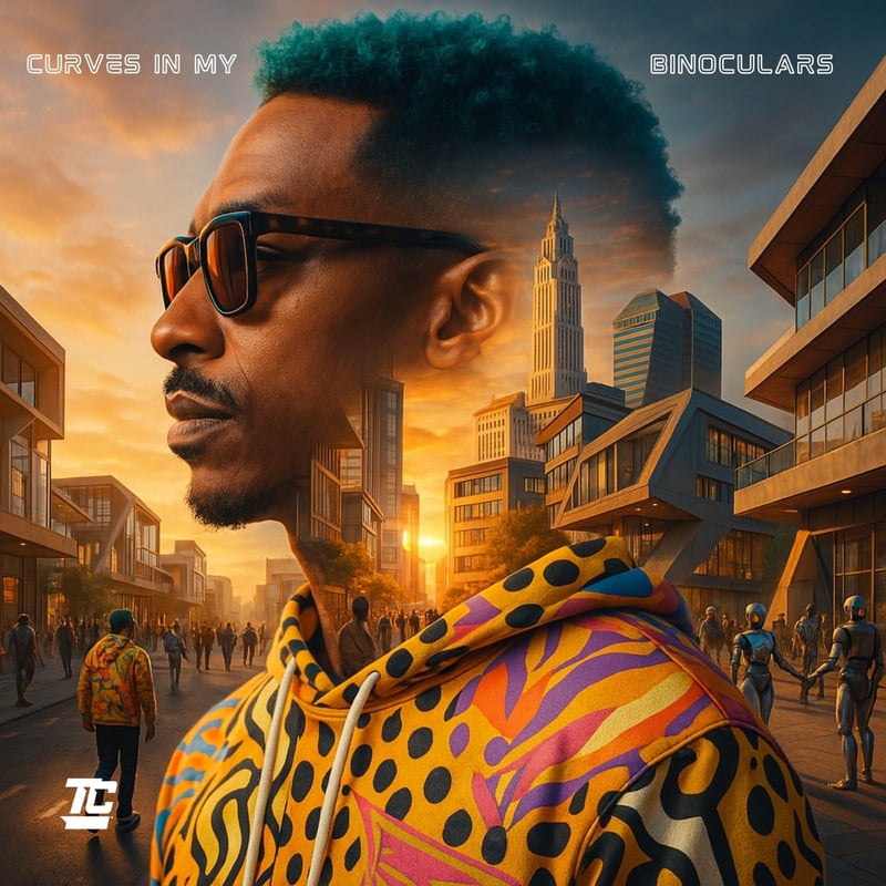 Tres Carter – CURVES IN MY BINOCULARS cover art
